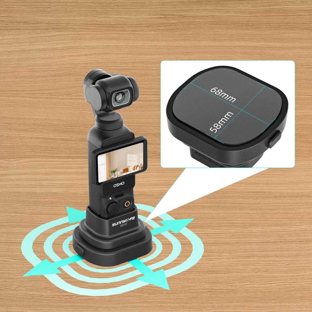 For DJI Osmo Pocket 4/3 Removable Car Base Desktop Support Upright Base