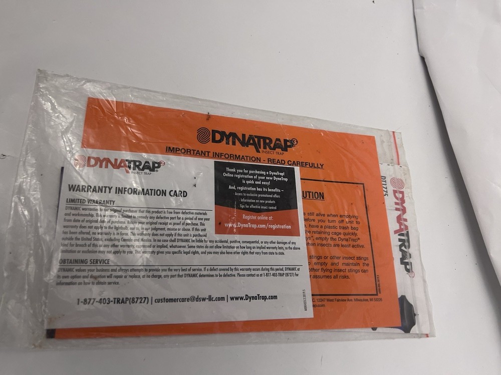 Dynatrap DT1775 Manual Only