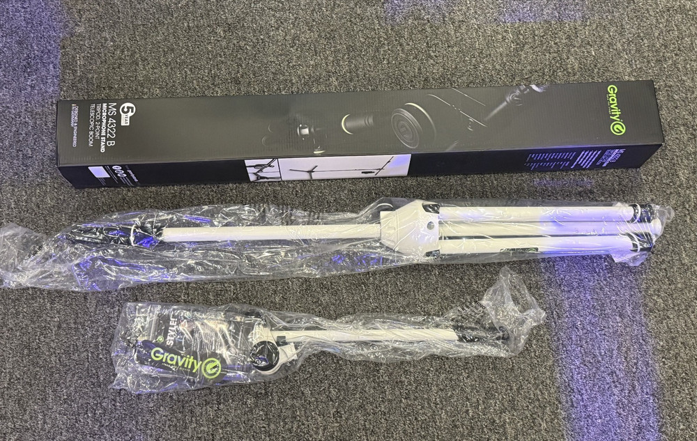 Gravity Adjustable Boom Stand Microphone Stand White MS 4322 W