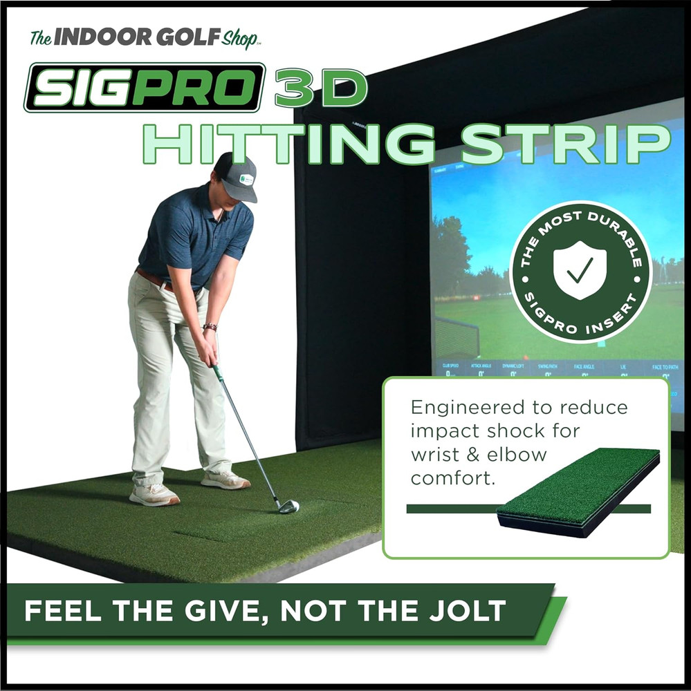 SIGPRO Professional Golf Hitting Strips - Realistic & Joint-Friendly Mat