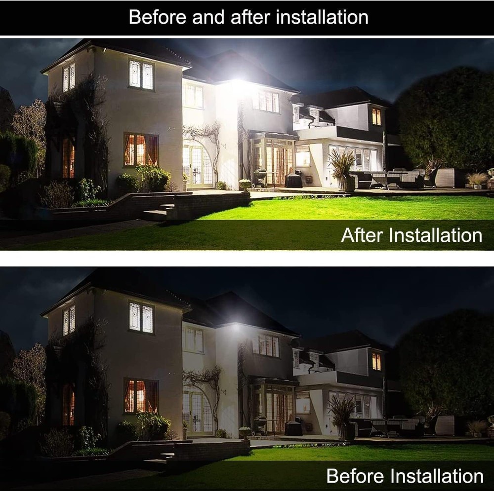 garageangle 2Pack LED Flood Light Outdoor,50W Work 50W-2Pack, Black