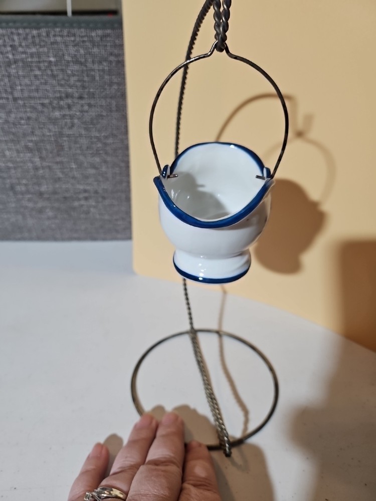 Mini Porcelain White Coal Bin