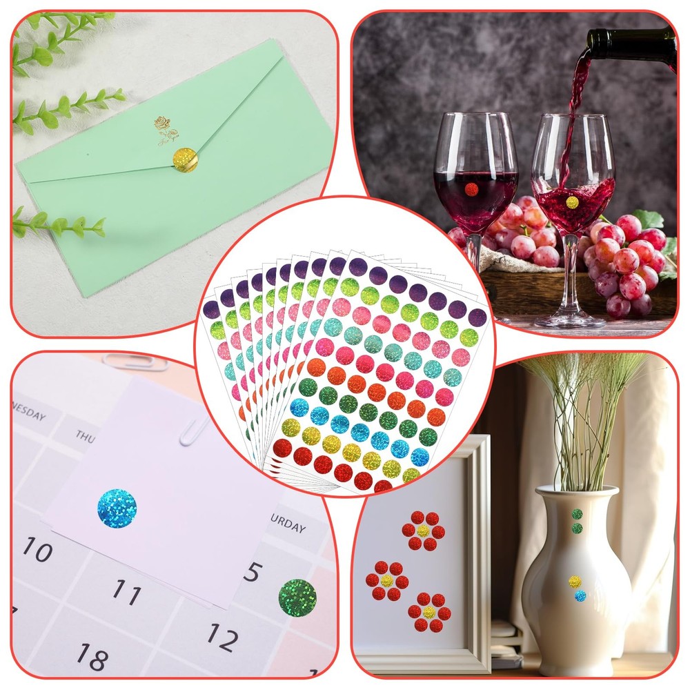 700 PCS Colored Dot Stickers 3/4" Round Color Coding Labels Stickers...
