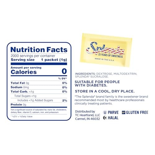 SPLENDA Zero Calorie Sweetener Packets 2000 Count