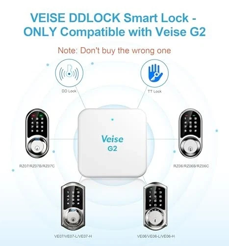 G2 Gateway, Smart Deadbolt WiFi Gateway, Remote Control, Compatible with DD