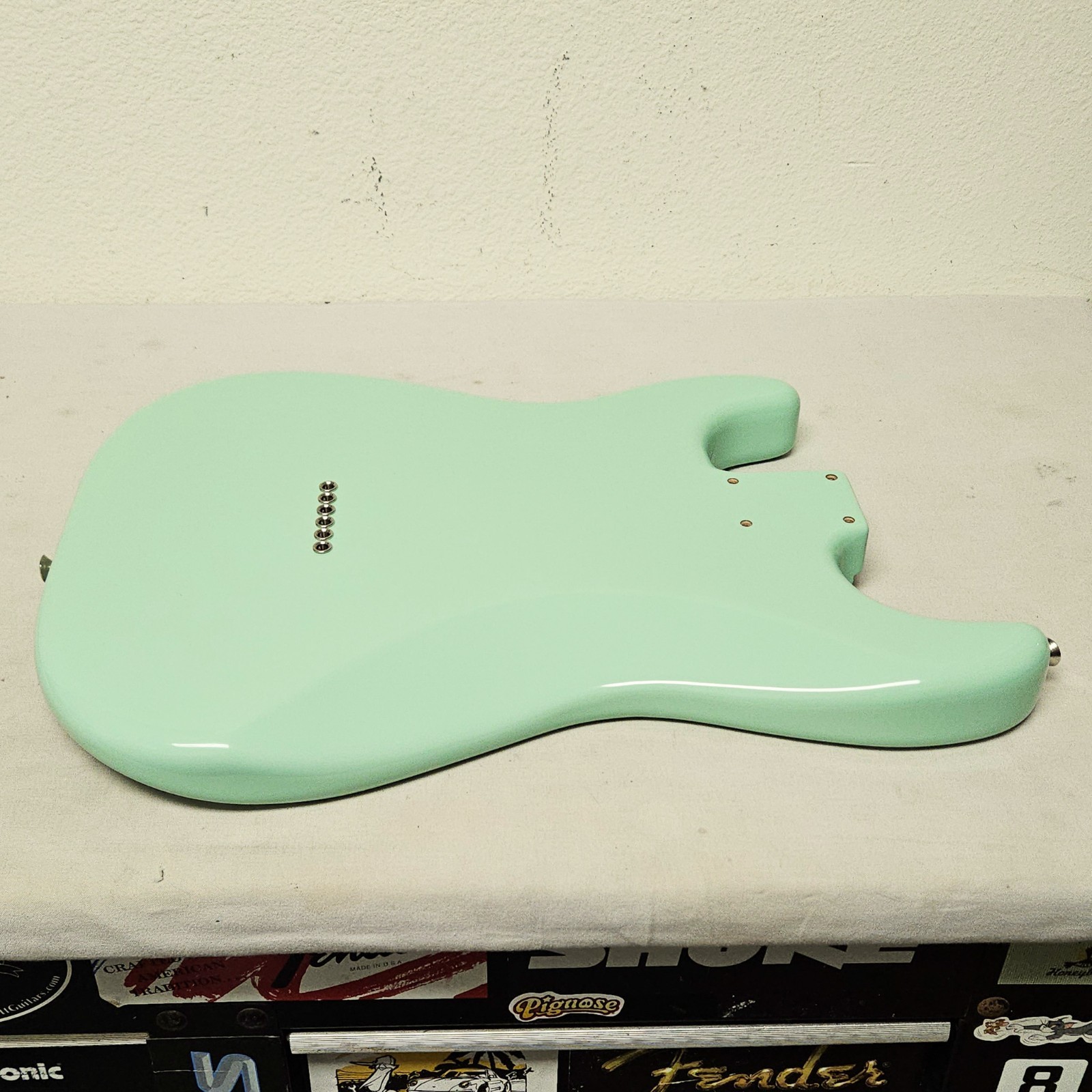 Fender Tom Delonge Stratocaster Alder Hardtail Body - Surf Green Strat Guitar