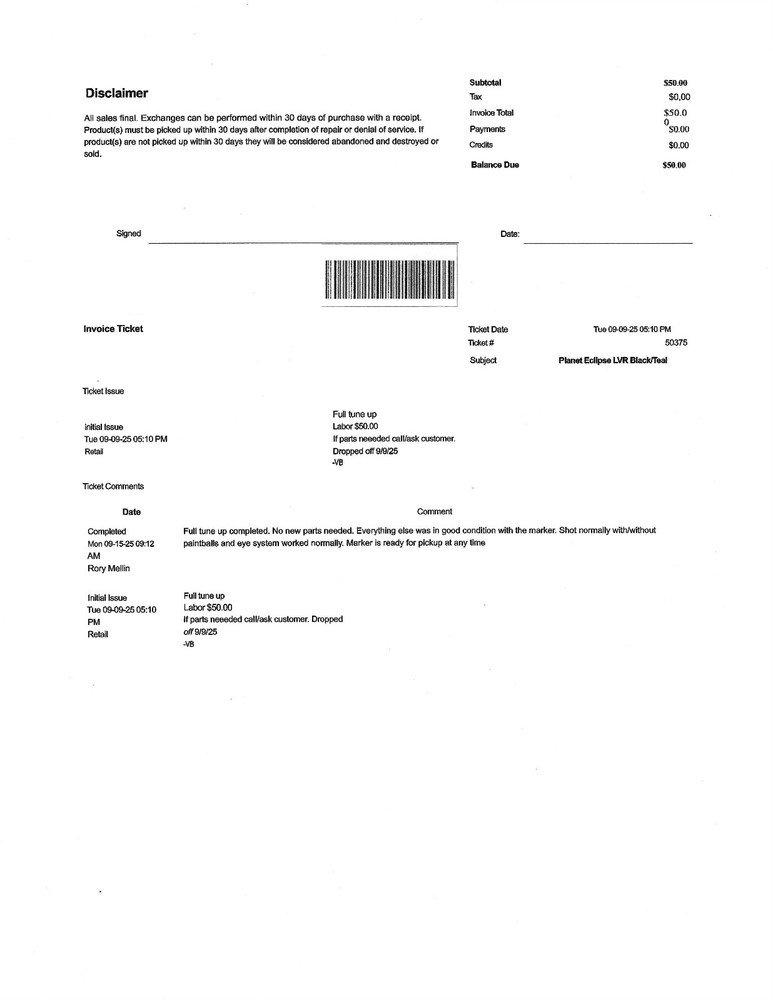 Planet Eclipse Ego LVR Paintball Marker - Blue Shadow - Full Kit Mint Condition