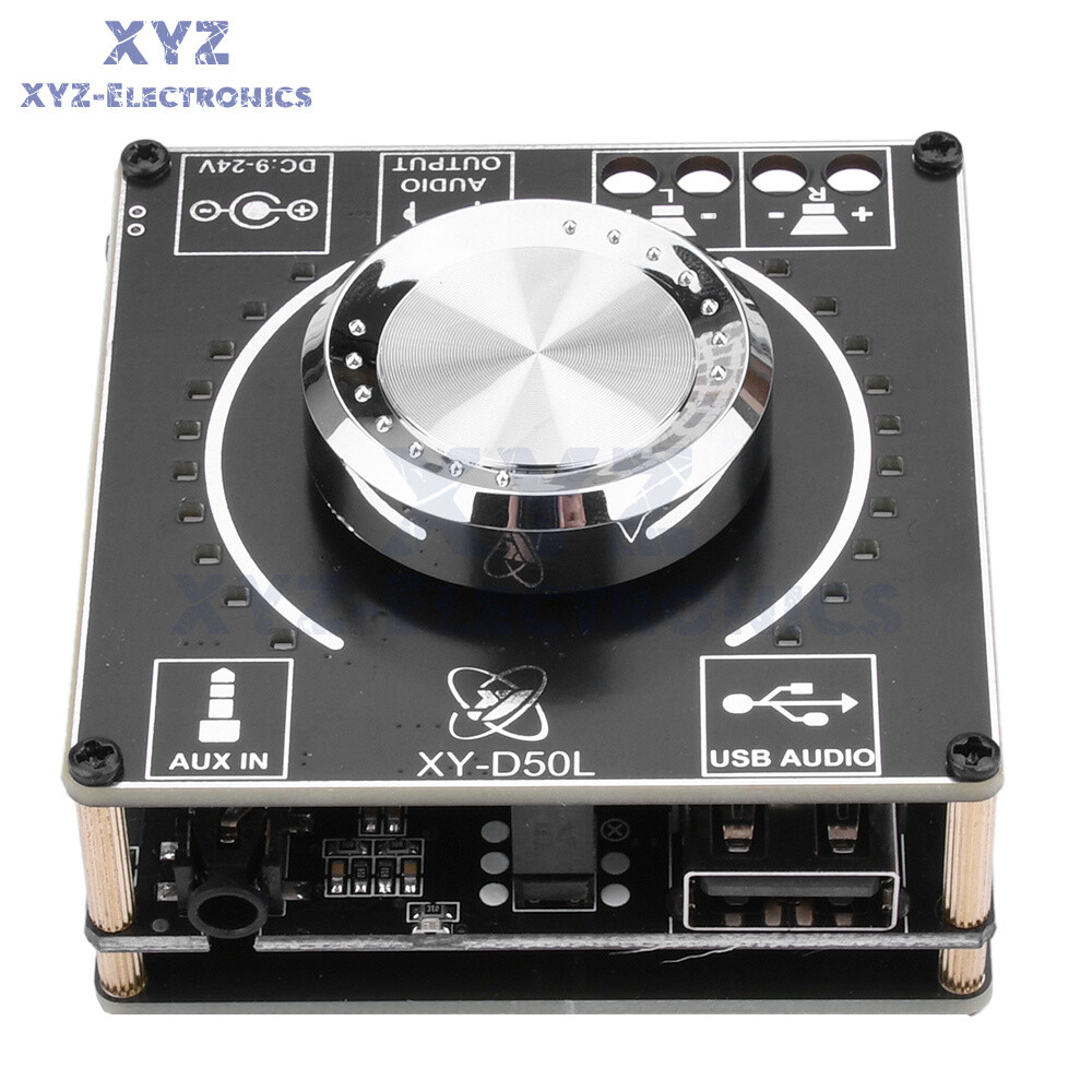 D50L Stereo Bluetooth 5.1 Audio Digital Power Amplifier Board Light APP Control