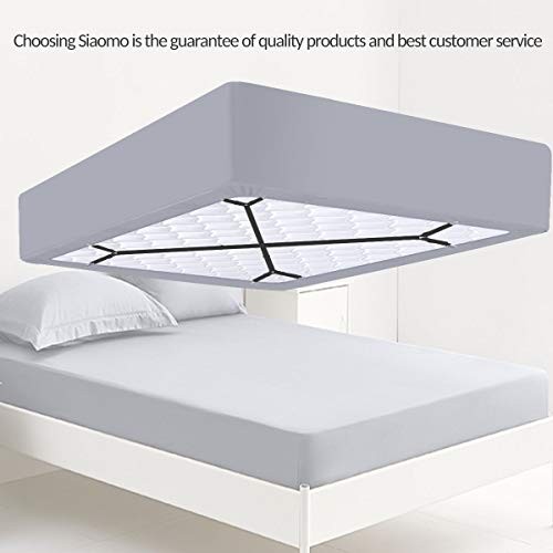 Bed Sheet Holder Straps - Sheet Straps Adjustable Bed Sheet Black 2pcs Set