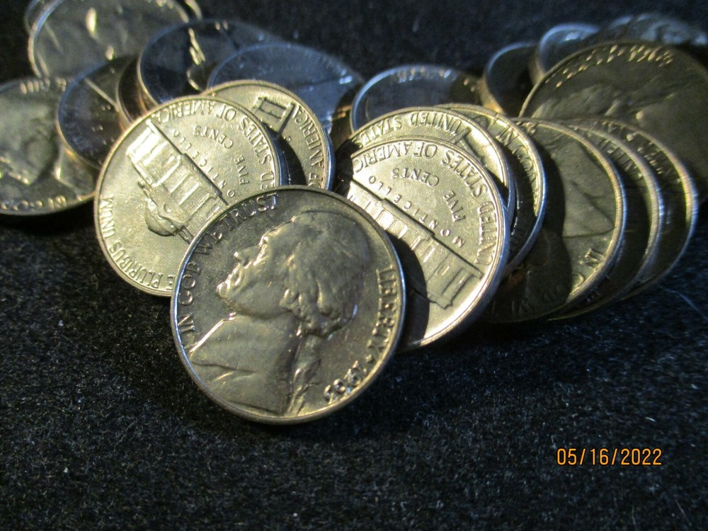 1963 JEFFERSON NICKEL ROLL BU