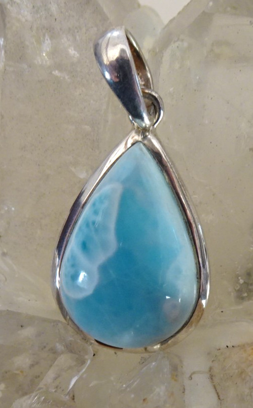 Larimar Pendant - Sterling Silver j2561b