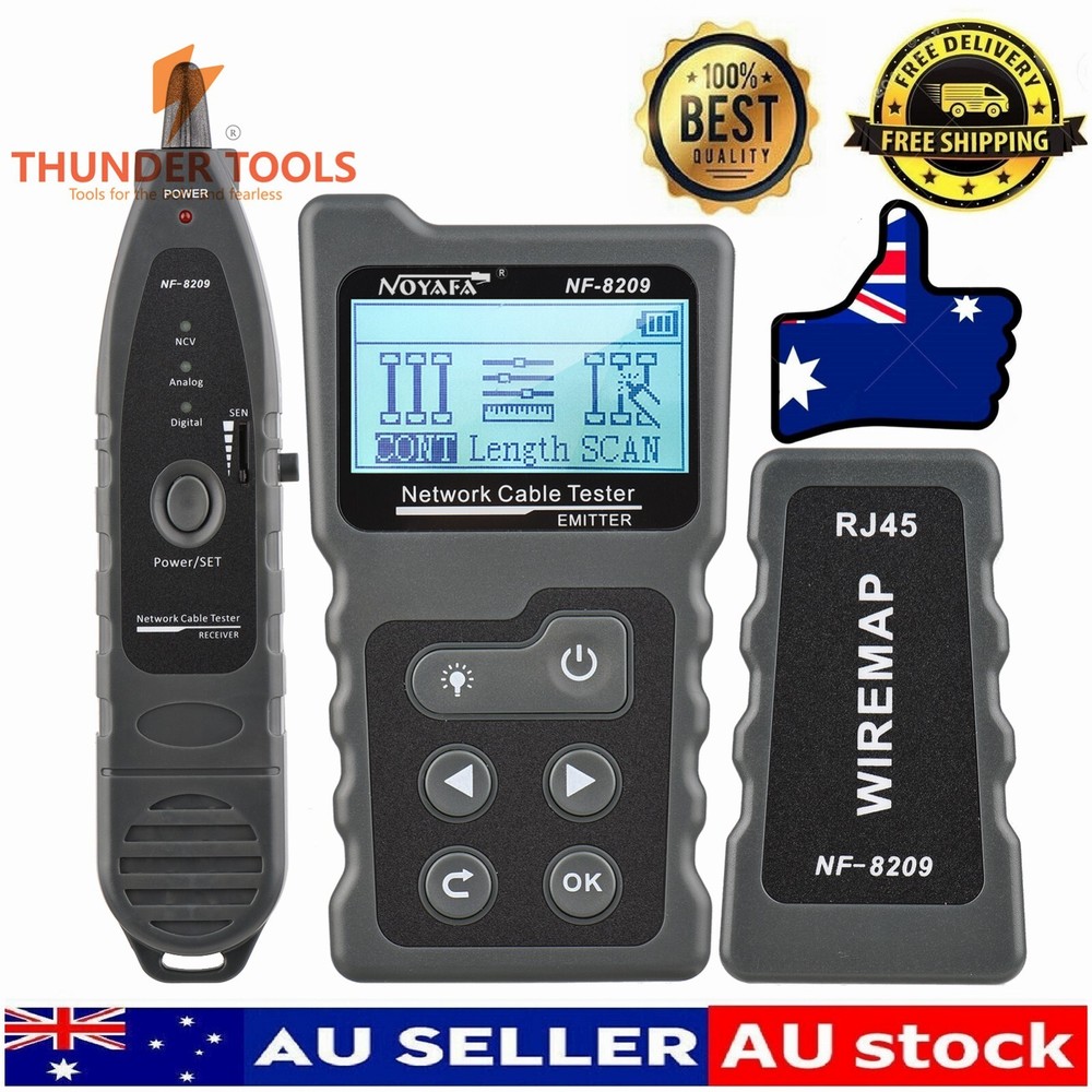 Thunder Tools Multi-functional LCD Network Cable Tester Wire Tracker PoE