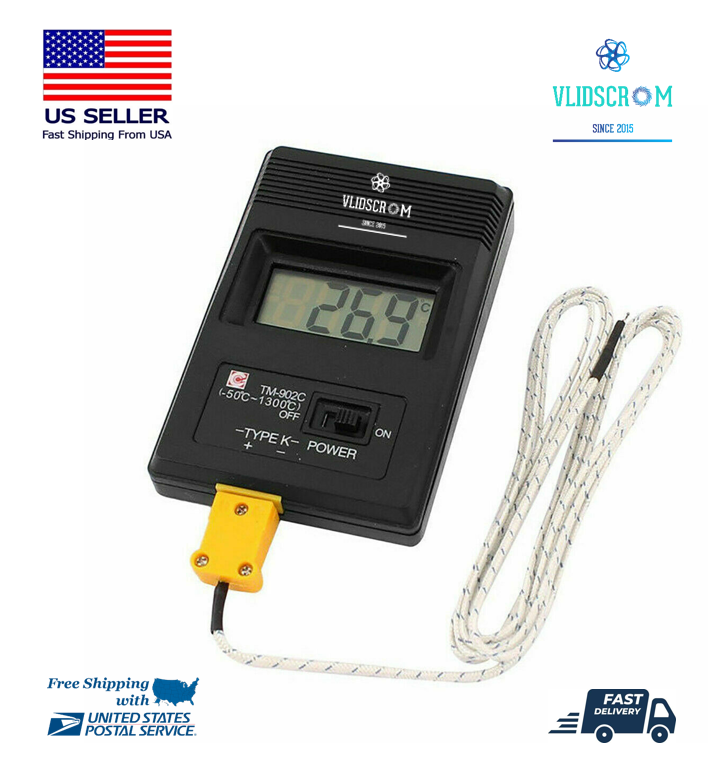TM-902C Digital Sensor LCD Thermometer Single Input K Type Thermocouple Probe