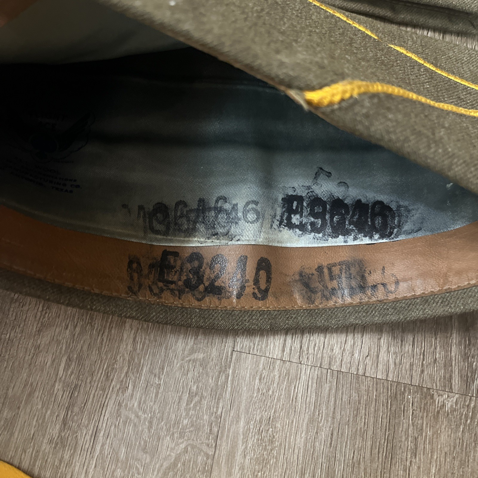 WWII Korea Cavalry Armored Garrison Cap Tie Hat Ascot MILITARY Yellow Vietnam