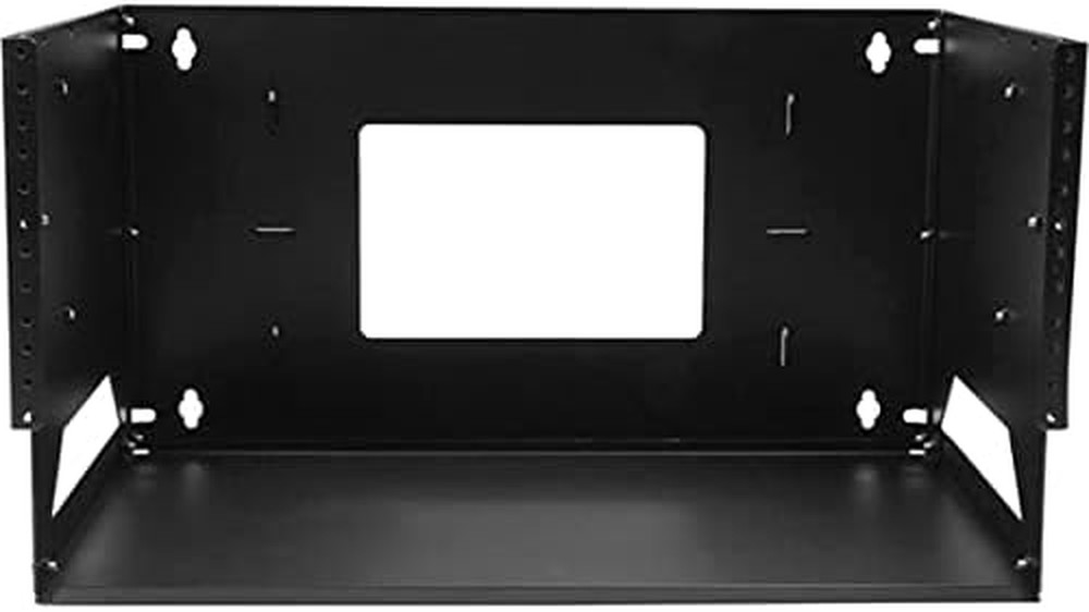 4U Wall Mount Network Rack with Shelf - Adjustable Depth, TAA Compliant