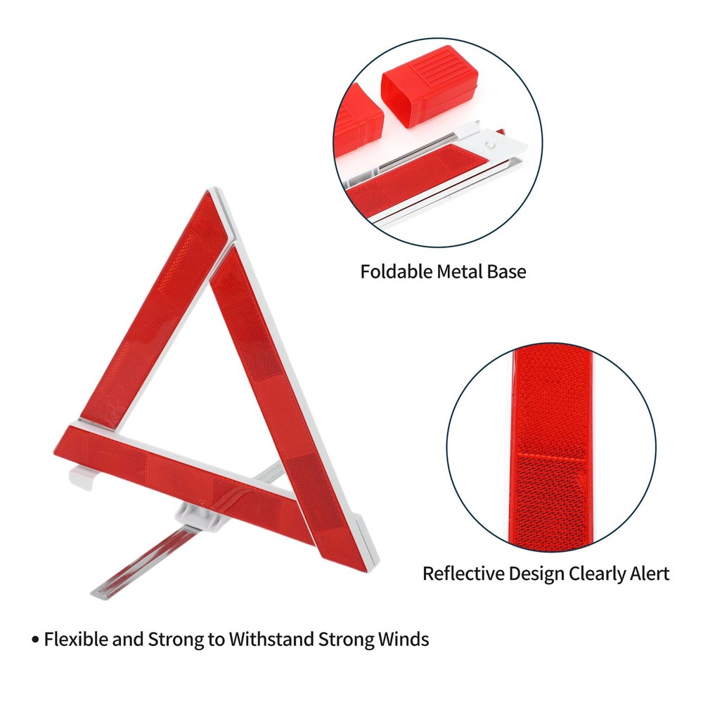 Car Safety Triangle with Folding Safety Triangle Case