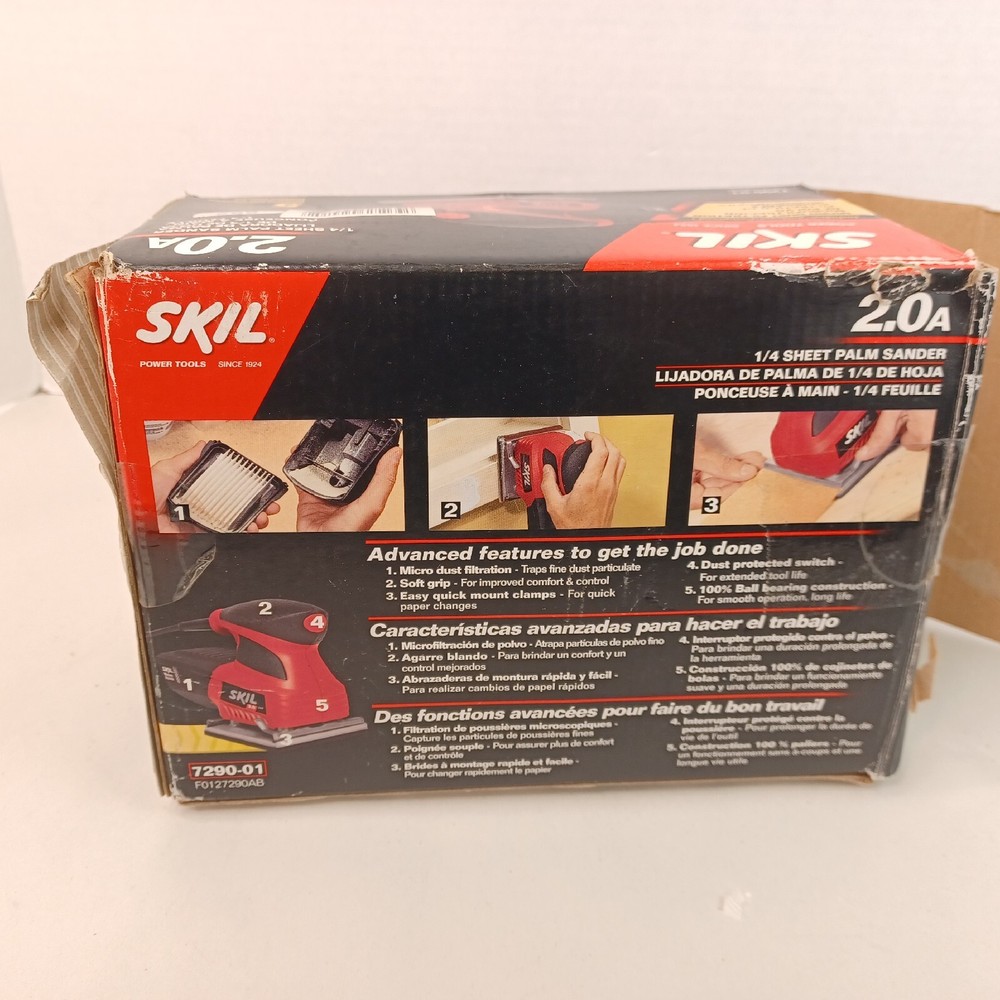 Skil 1/4 Sheet Palm Sander 2 Amp 7290-01