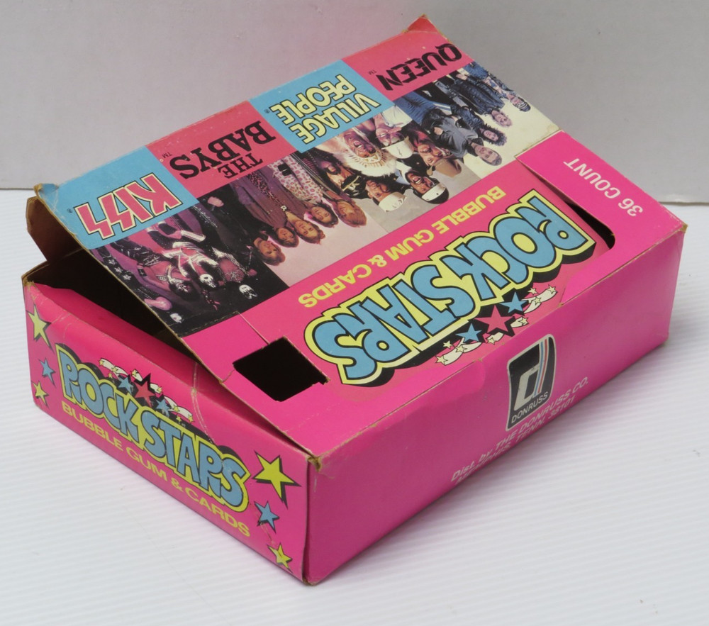 KISS DONRUSS ROCK STARS EMPTY BOX + 2 SEALED PACKS AUCOIN 1979
