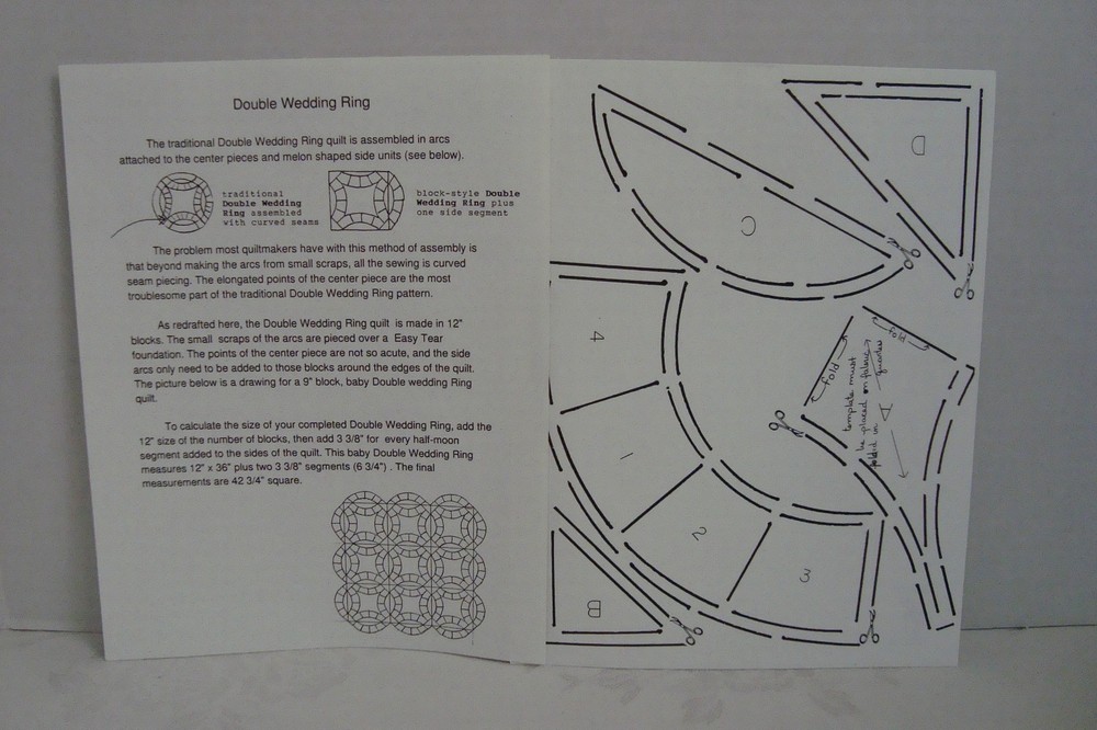 Double Wedding Ring Stencil & Instructs ~ Quick Classics by Pepper Cory ~ READ