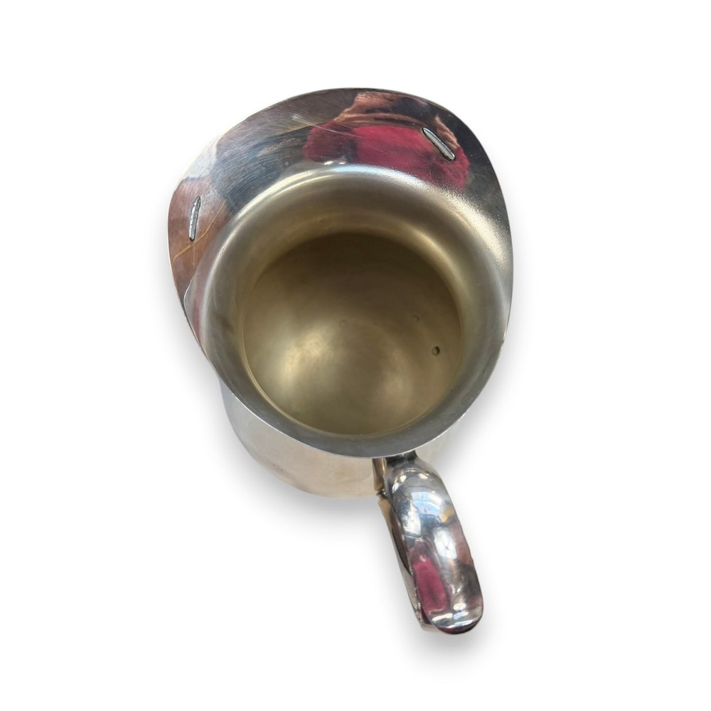 Antique Rogers Bro Silverplate Water Pitcher No 2317, Footed Floral Handle Jug