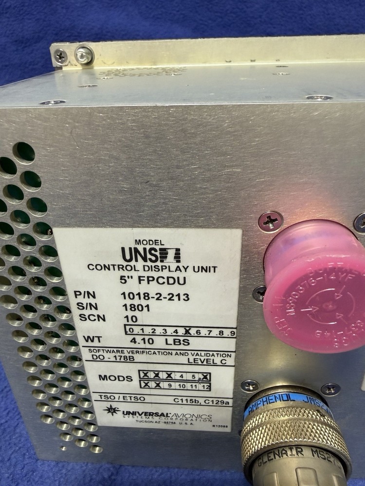 UNIVERSAL CONTROL DISPLAY UNIT P/N 1018-2-213