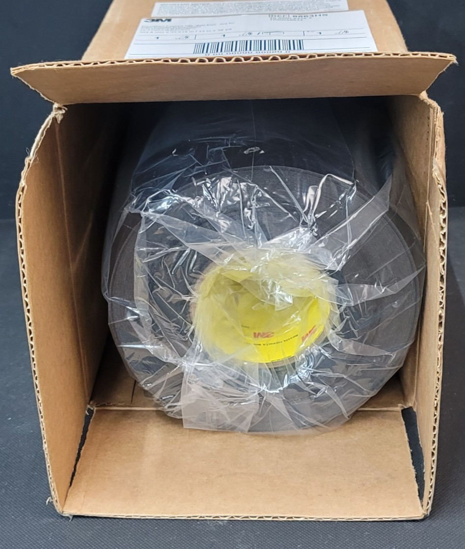 3M 8663HS Polyurethane Protective Tape 12"x36yd Matte Black Skip Slit 18 mil 700