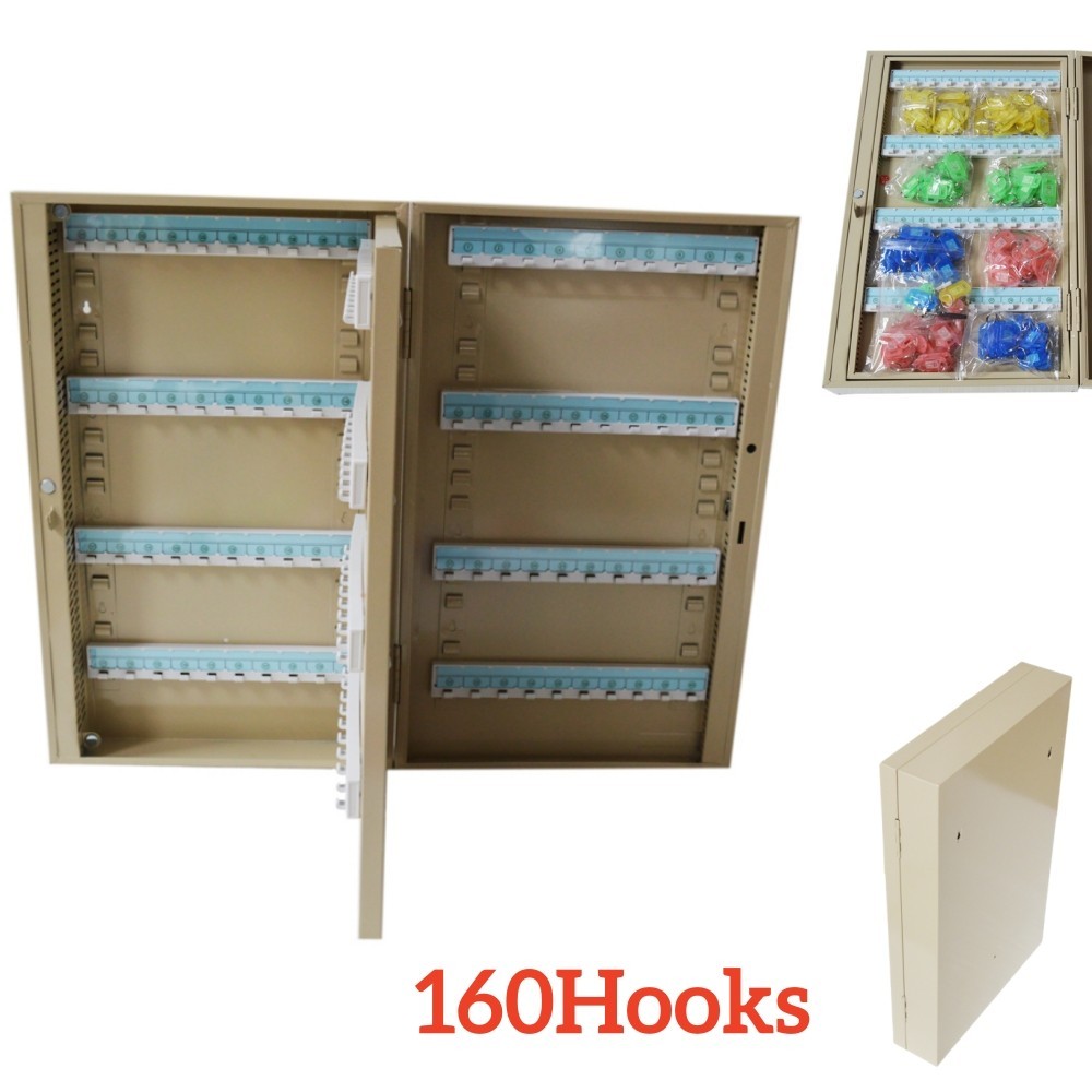 160 Hooks Key Hook Cabinet Wall-mounted Key Storage Box