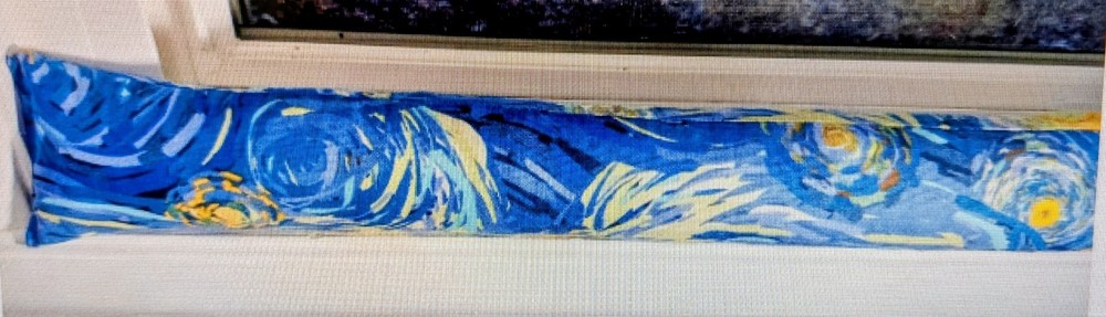 Door Draft Stopper, Cedar Filled, Draft Stopper, Door Draft Stopper, Starry Nigh