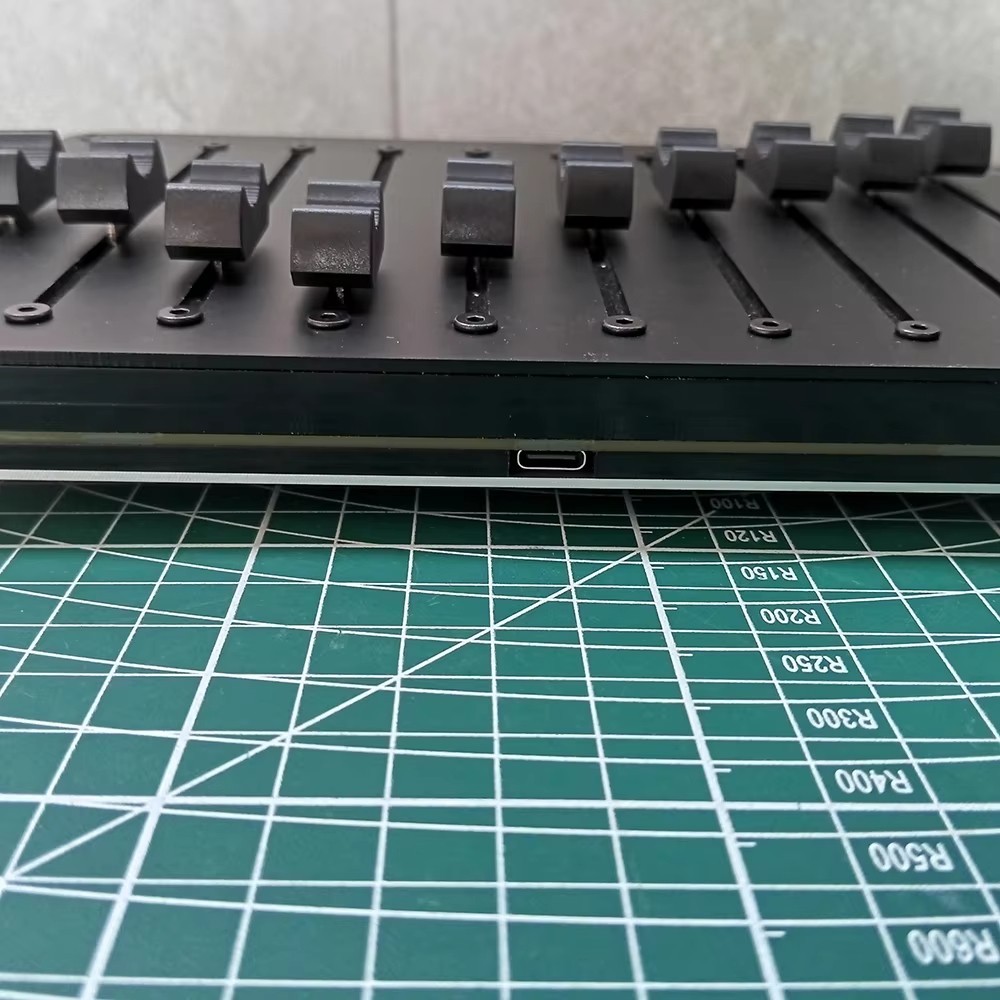 10-Channel MIDI Controller Fader - Customizable CC Messages, USB/Type-C for DAW