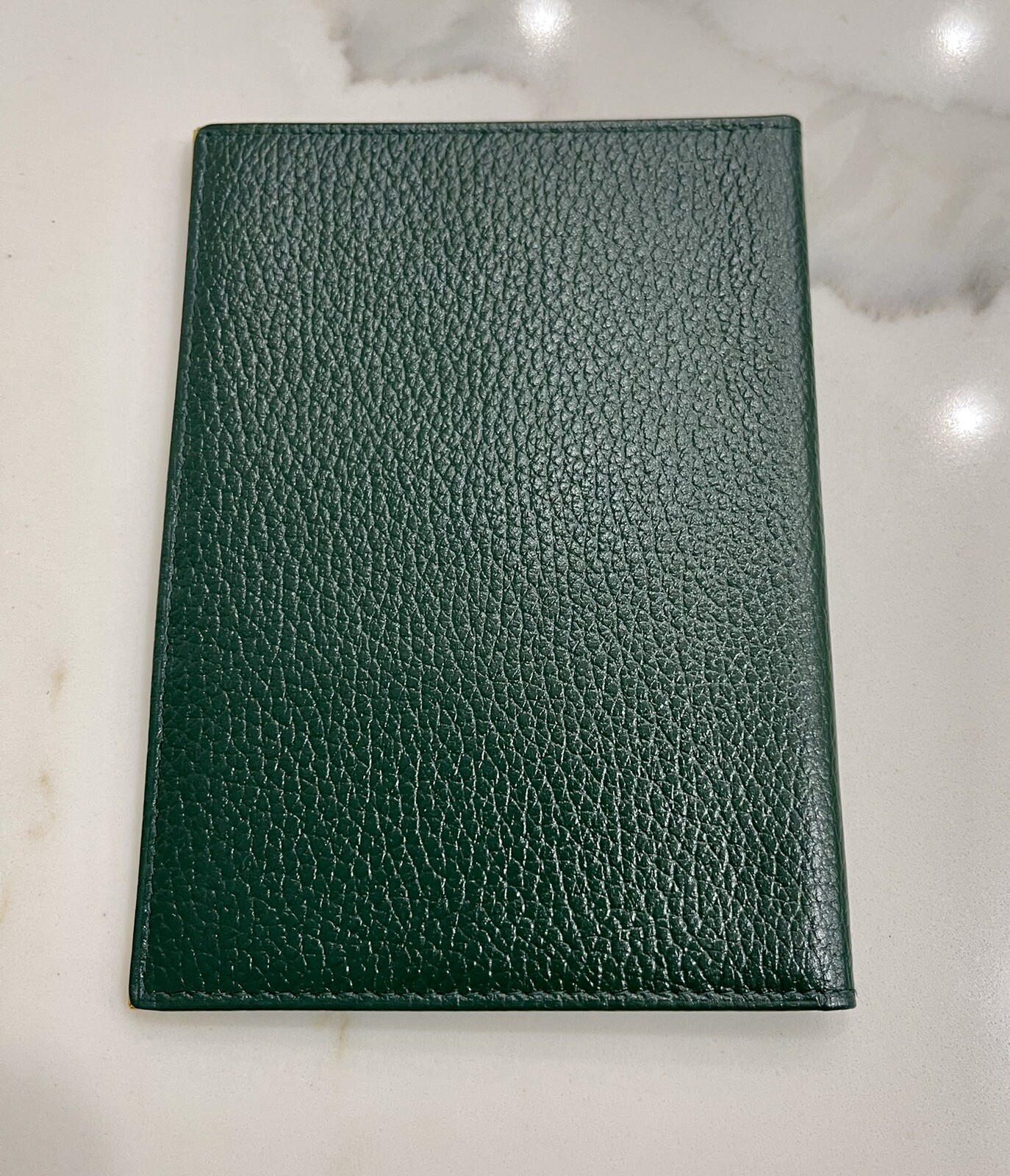 100% Authentic Vintage Rolex Green Leather Card Wallet Passport Holder 68.08.55