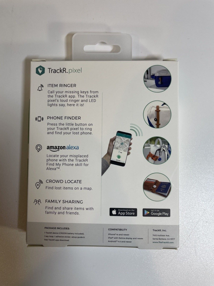 12 Pack TrackR pixel Bluetooth Tracking Device Key Phone Finder White