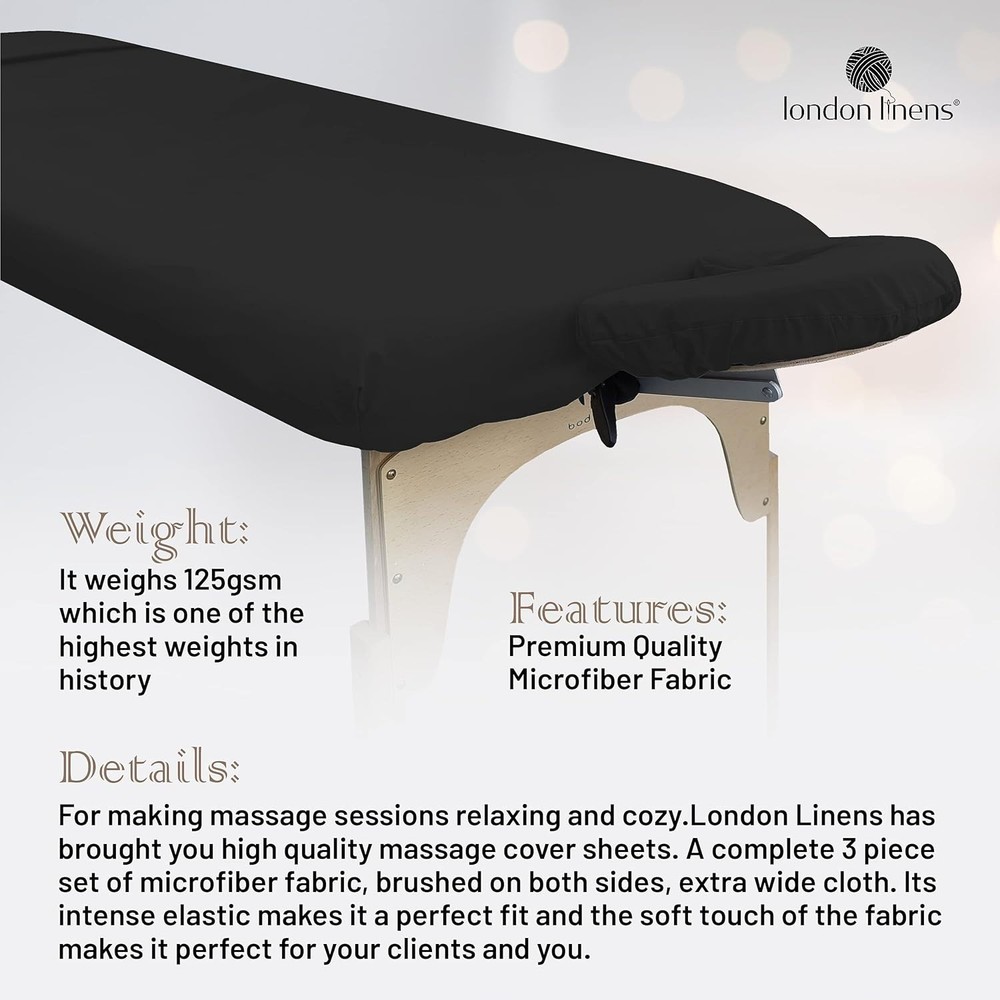 Luxury Microfiber Massage Table Cover Set - Soft, Durable & Machine Washable