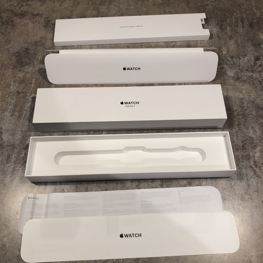 APPLE WATCH SERIES 3 - A1858 *Only BOX ** Empty Box with Inserts