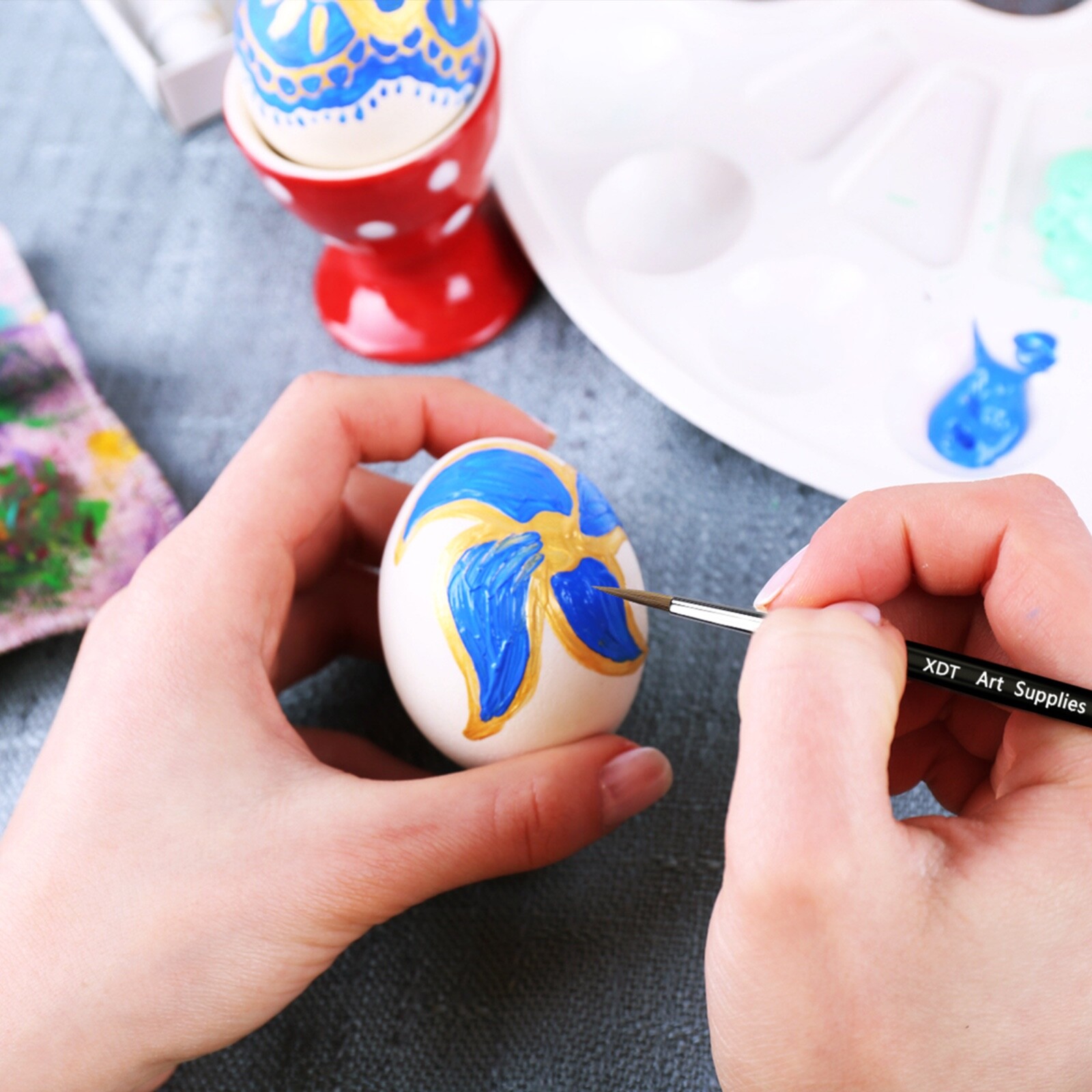 XDT#725 Round Finest Micro Tip Detail Art Brush 5 Pc #00000 Set Nail Model Kit