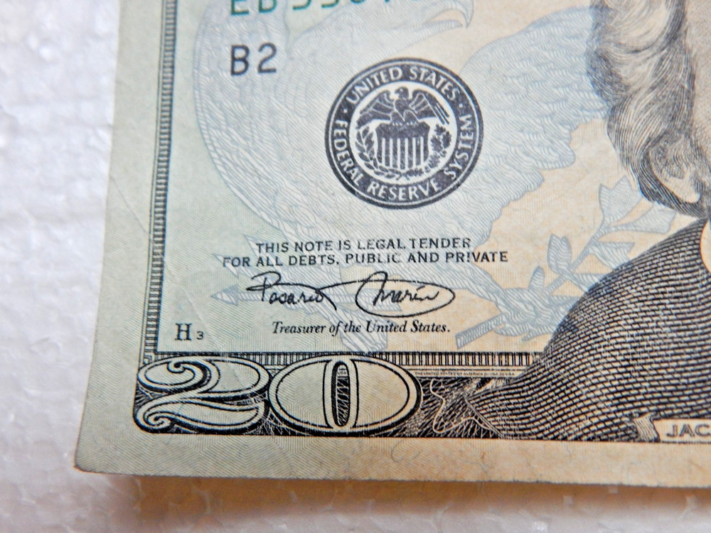 RARE! $20 Dollar Bill 2004 NOTE Dollar Certificate EB55878725K
