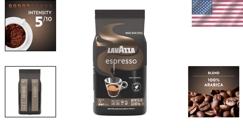 Medium Roast Whole Bean Espresso - 2.2 lb, Aromatic Fruit & Floral Notes