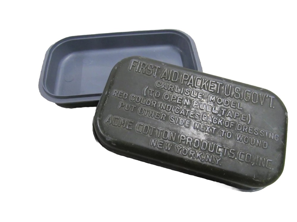 WW2 US Tenite Plastic First Aid Packet Carlisle Model CONTAINER ONLY Experimenta
