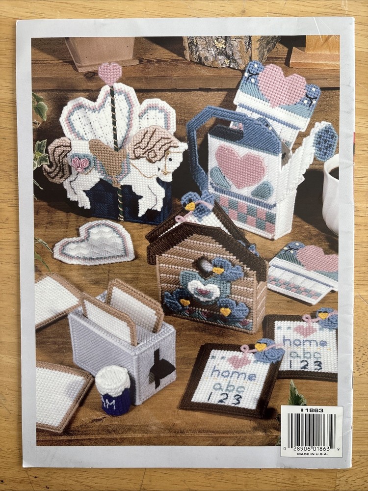 Plastic Canvas Pattern Booklet Cute N Clever Coaster Sets Leisure Arts -mm