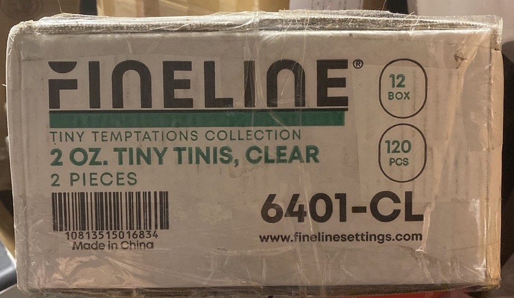 Case 2oz Clear Plastic Mini Martini Cups Wedding Party Sample FINELINE Tiny Tini