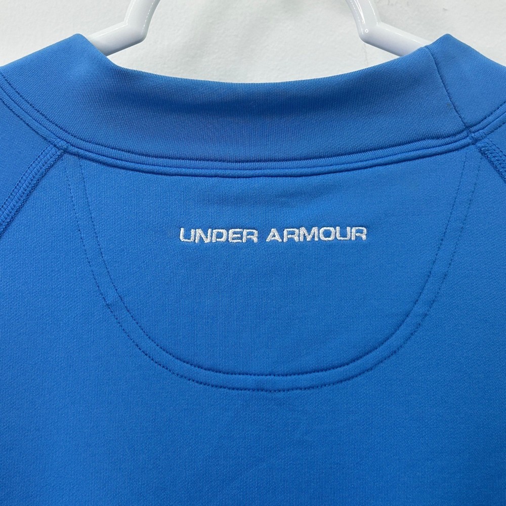 Under Armour Blue ColdGear Crewneck Pullover USA Shield Golf Large