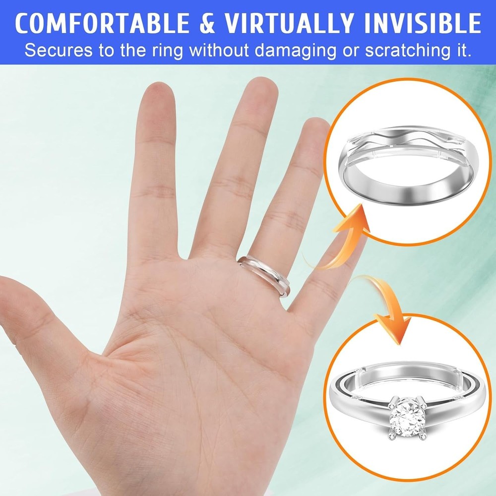 Eiito Ring Sizers & Guards for Loose Rings - Clip-Type 8 PCS + 6 PACK