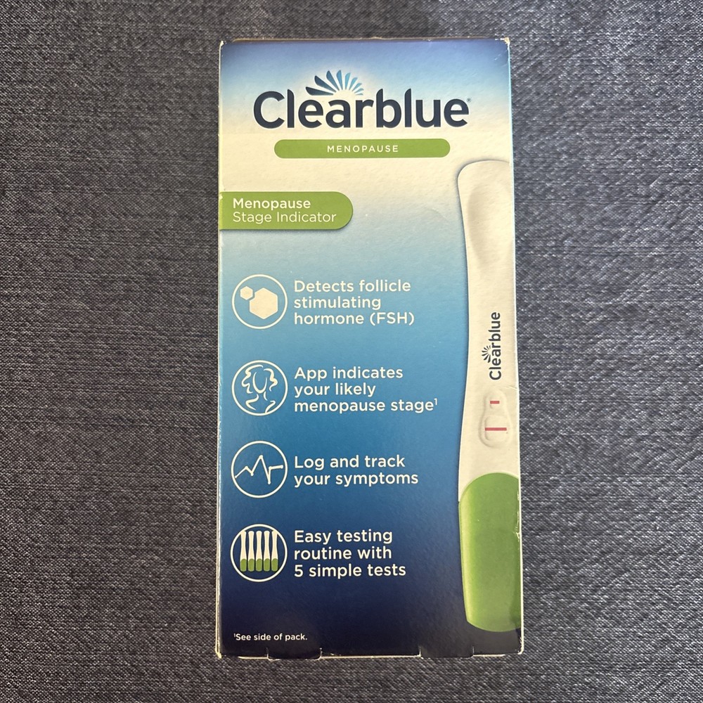 Clearbluee Menopause Stage Indicator 5 Test Sticks Test Exp 01/31/2026