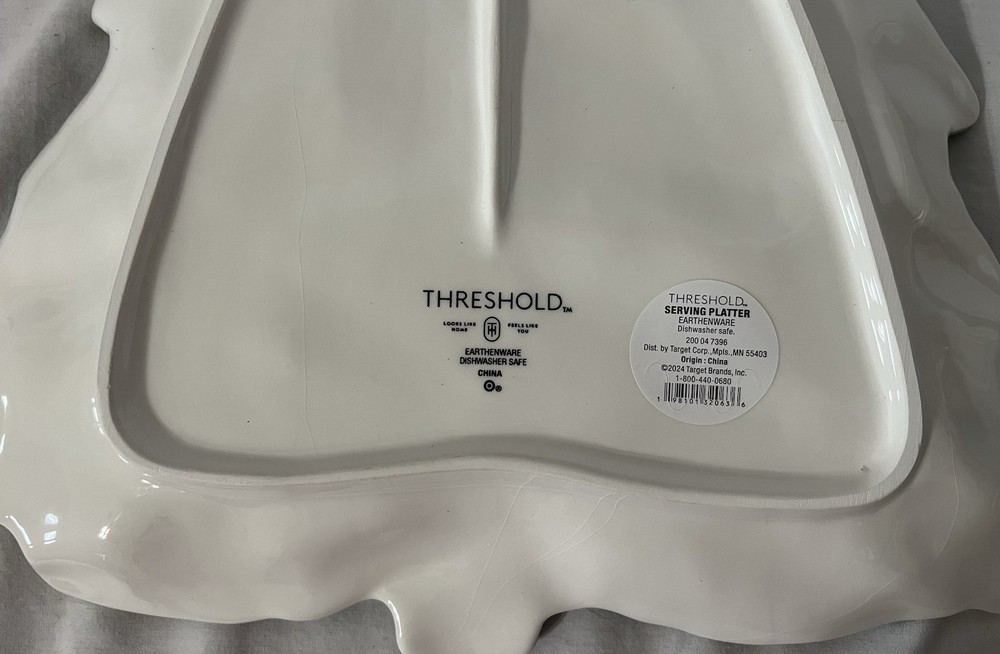 Threshold Christmas Tree Serving Platter, 16.5” x 13”