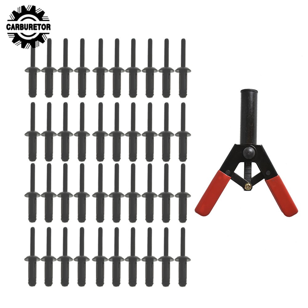 Plastic Poly Rivet Gun Quick Set Riveter Riveting Hand Tool Asorted Set 41 Pcs