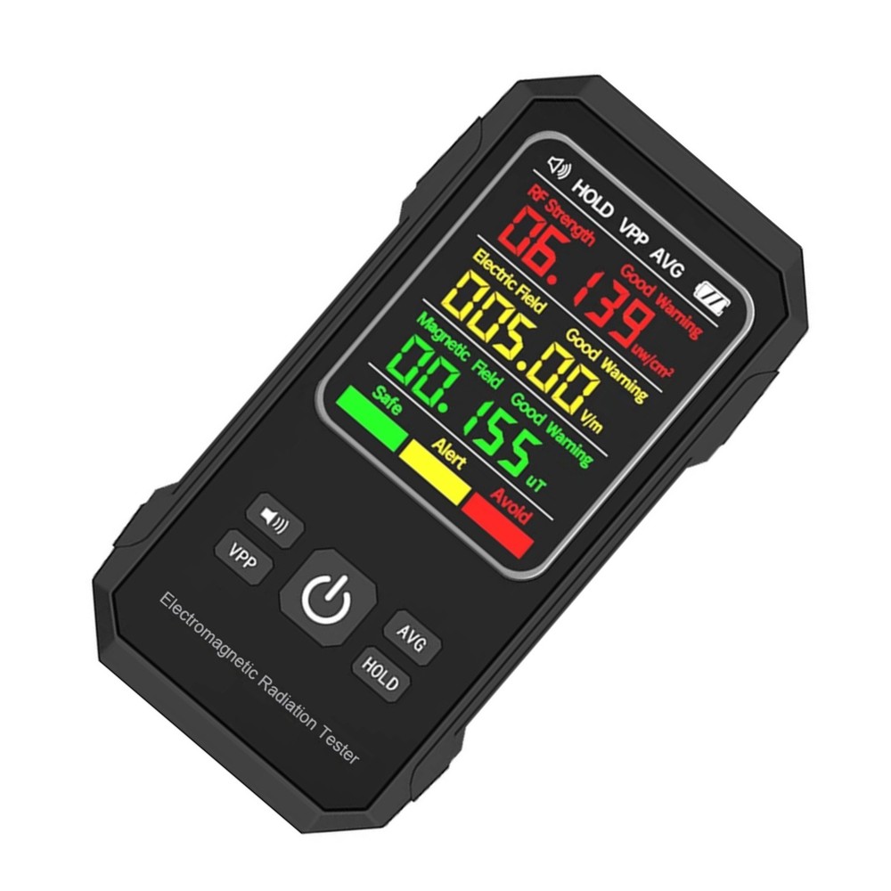 Digital Electromagnetic Field EMF Meter with Peak and Average Value Switching
