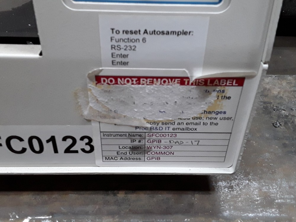 Alcott Positive Displacement Autosampler 718 BSCF00123
