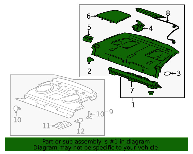 Genuine GM Pkg Tray Trim 09076321