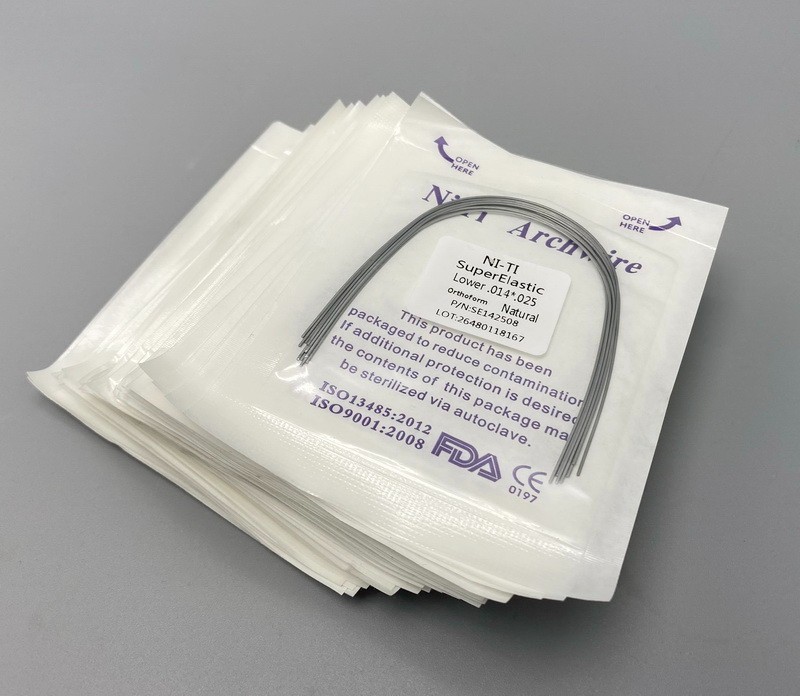Dental Orthodontic Arch Wire Super Elastic Niti Round Rectangular Natural Form