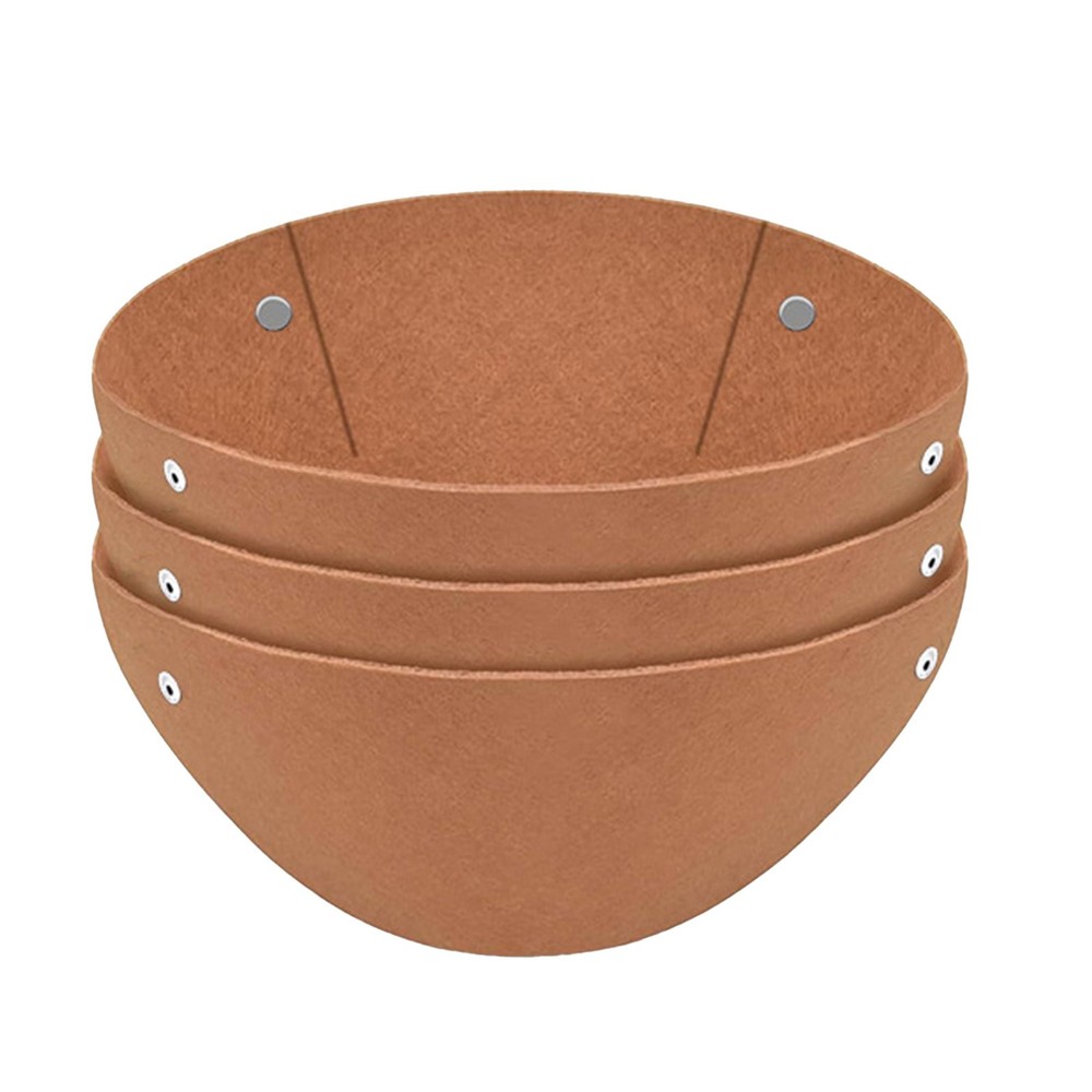 3Pcs Round Hanging Basket Liners Felt Replacements Inserts for Hanging Baskets