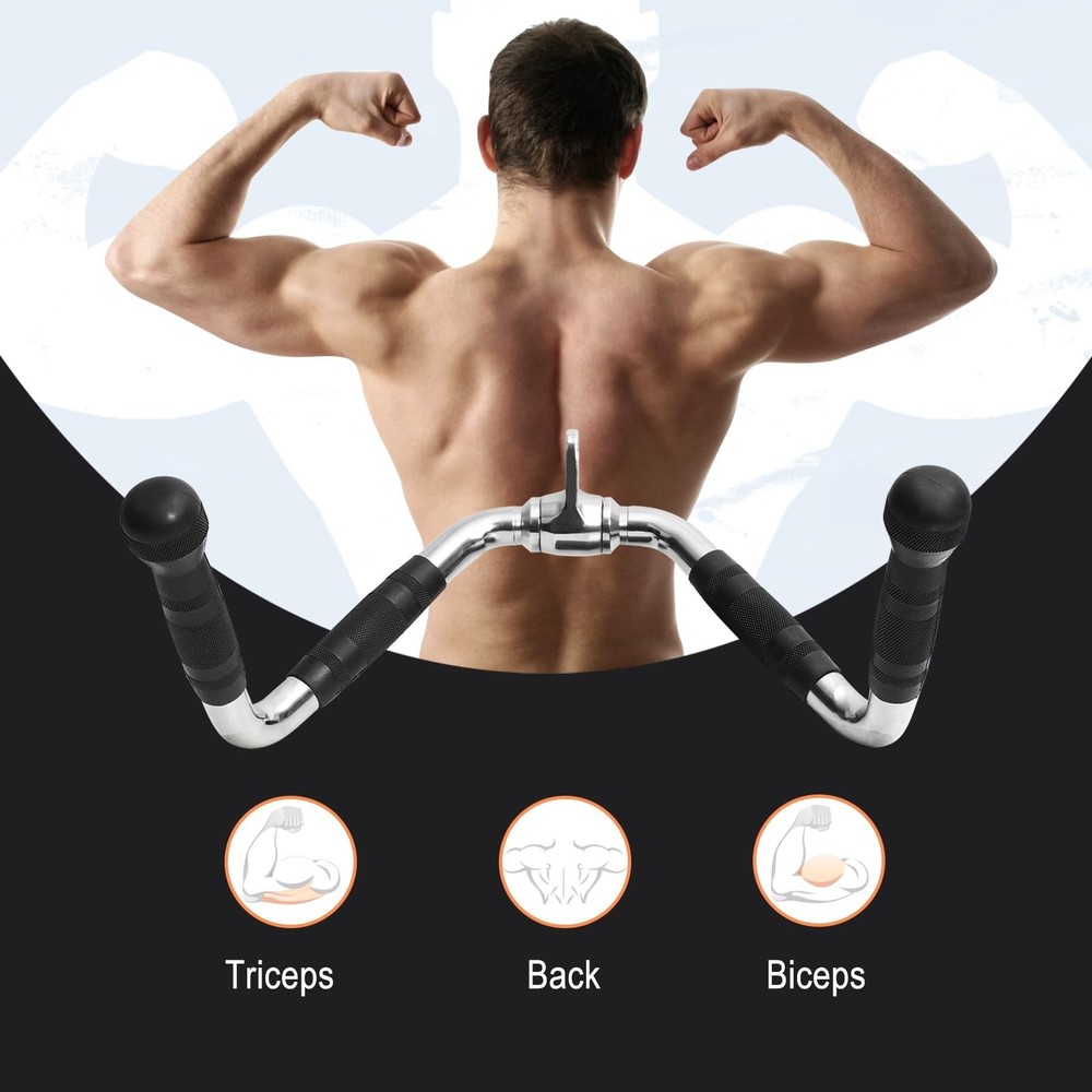 LAT Pull Down Bar Attachment: LAT Pulldown Tricep Bar for Strength Training -...